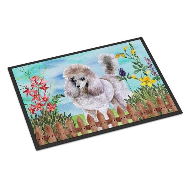 Carolines Treasures CK1227JMAT Poodle Spring Indoor or Outdoor Mat - 24 x 36 in. CK1227JMAT - main
